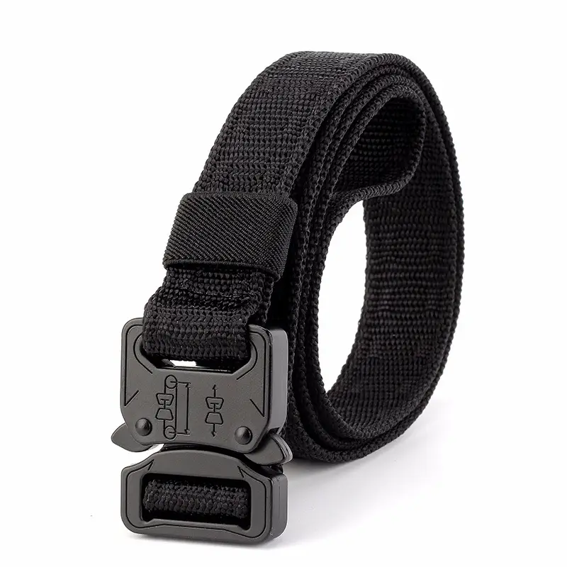 Black Nylon Tactical Belt 2.5cm Casual Office Wear