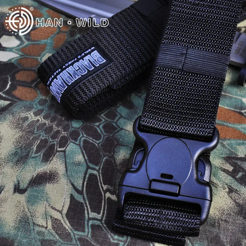 Tactical Canvas Belt Green Camouflage Outdoor Wear