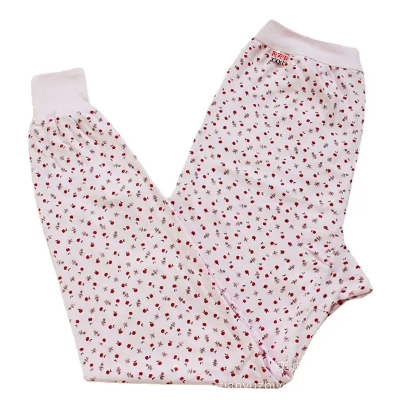 Women Loose Cotton Long Johns Sunset Red XL