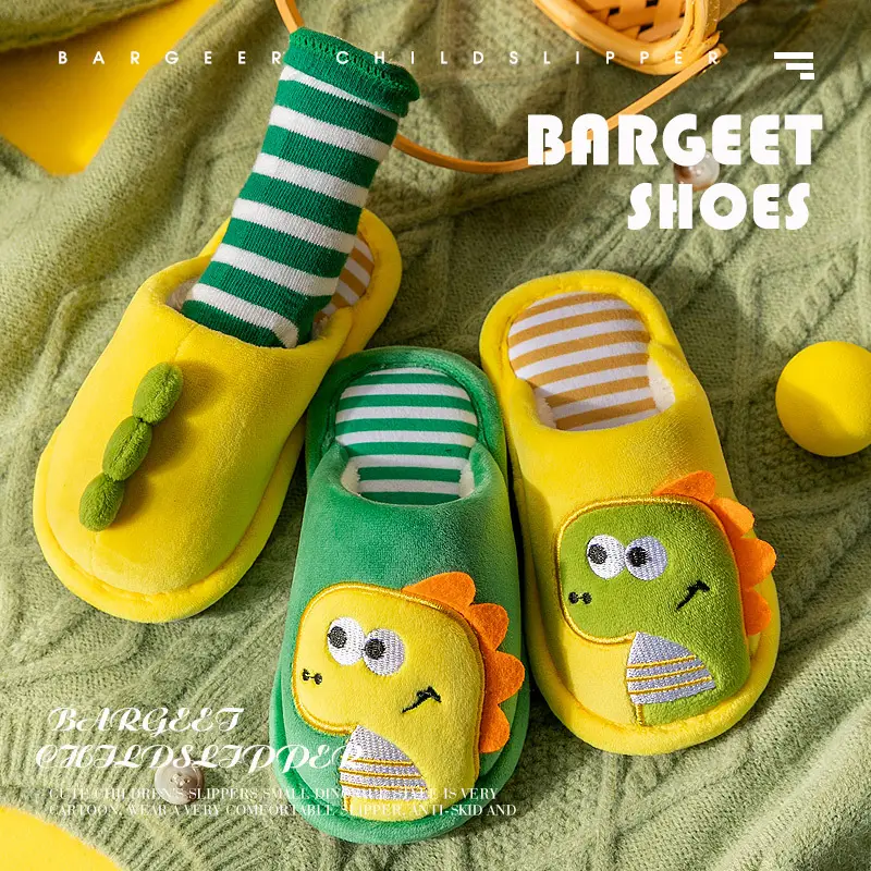 Winter Cotton Slippers for Boys Girls Non-Slip Comfort