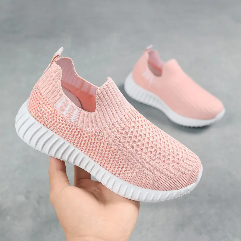 Kids Slip-On Shoes Black Blue Mesh Summer Wear