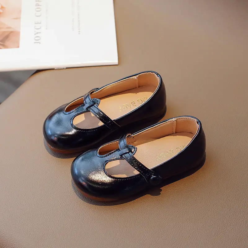 Princess T-strap Flat Sandals for Girls Multi Color