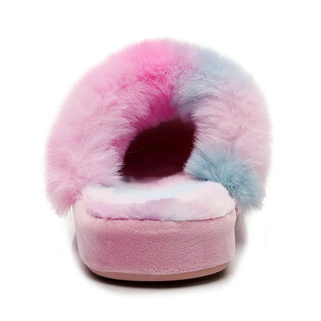 Girls Fairy Slippers Pink Blue Cotton Home Wear