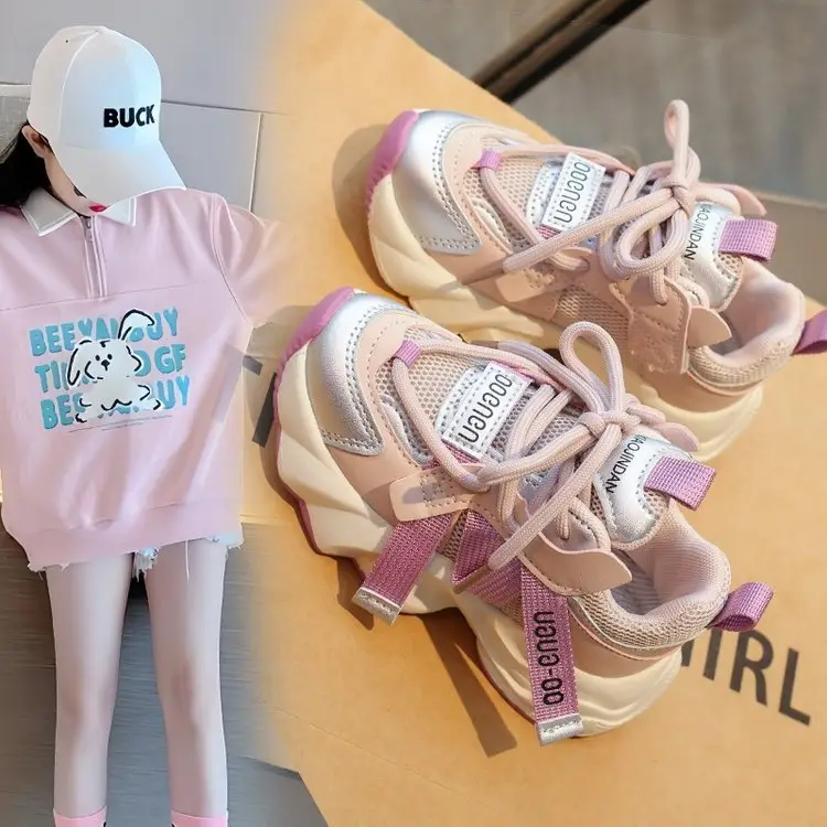 Kids Mesh Sneakers Pastel Comfortable Spring Wear