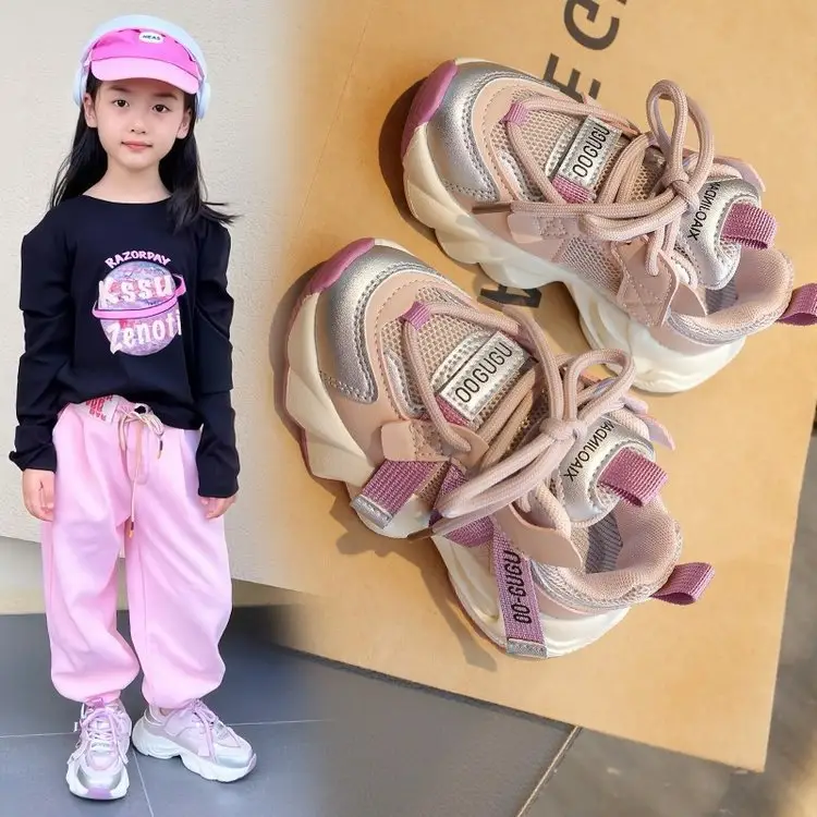 Kids Mesh Sneakers Pastel Comfortable Spring Wear