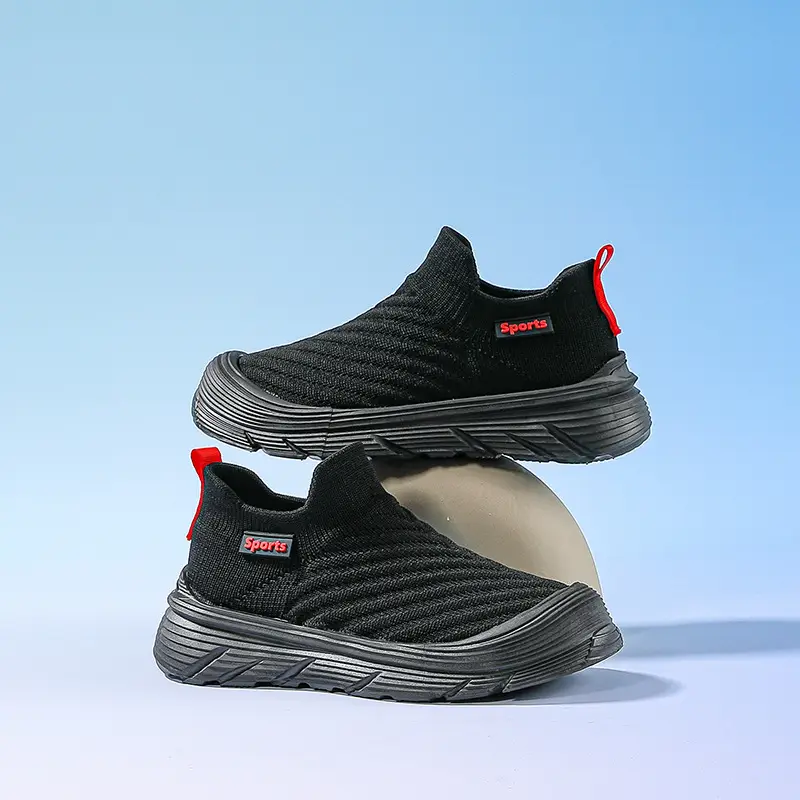 Kids Breathable Sports Shoes Black Pink White