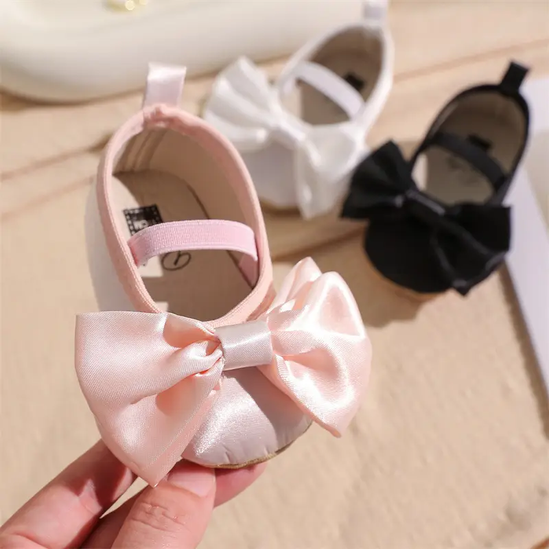 Pink Bow Princess Shoes for Toddlers 0-1