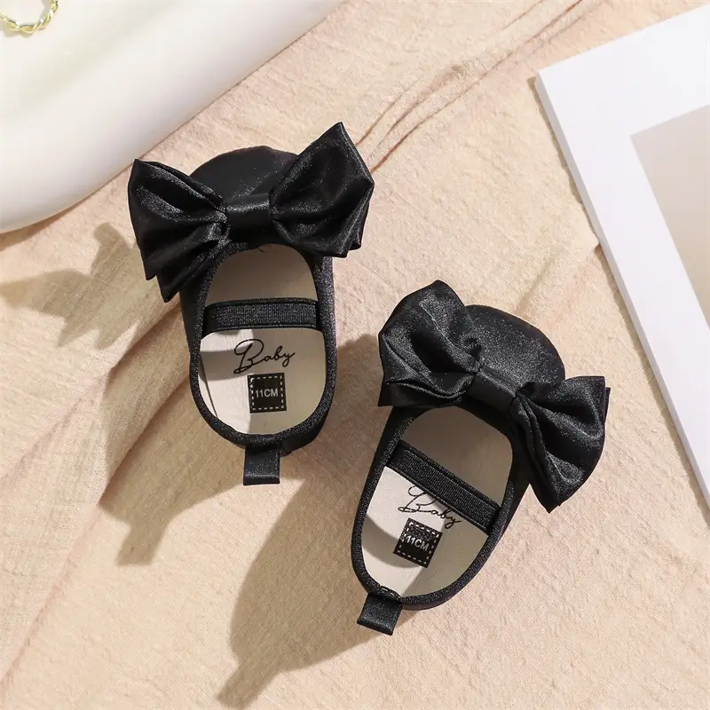Pink Bow Princess Shoes for Toddlers 0-1