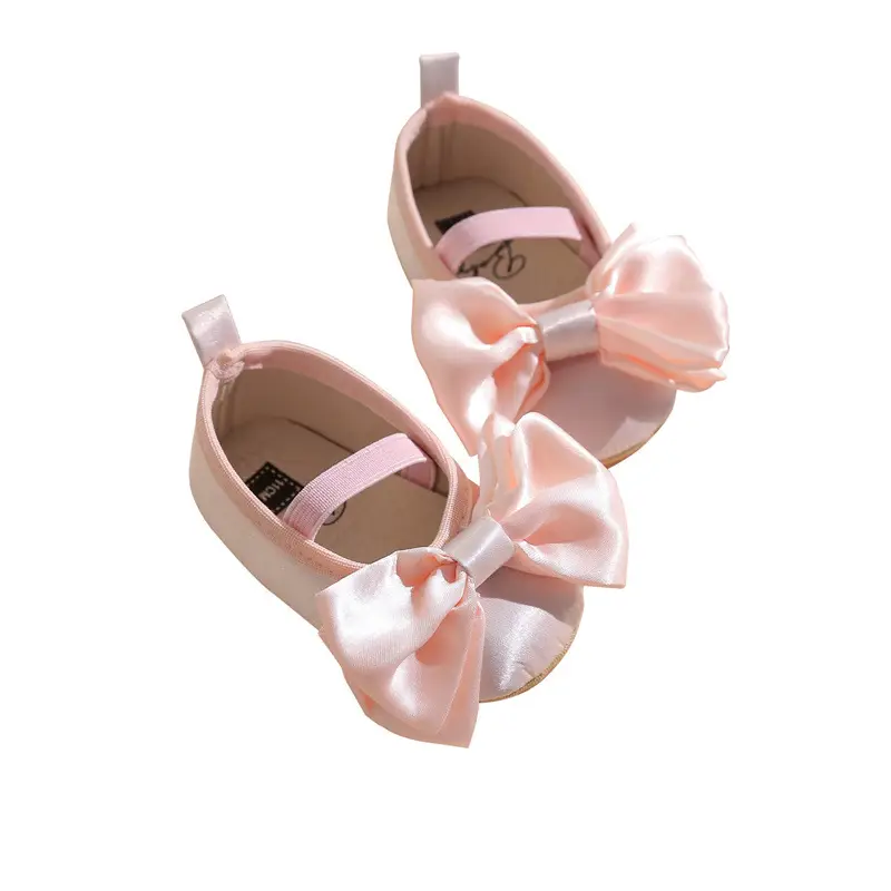 Pink Bow Princess Shoes for Toddlers 0-1