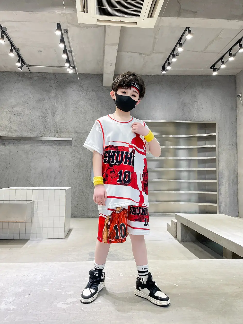 Kids Basketball Suit Red 3-10 Years