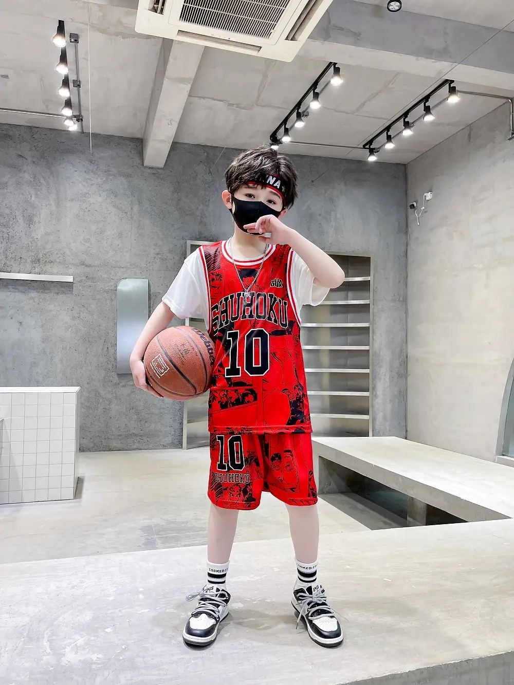 Kids Basketball Suit Red 3-10 Years
