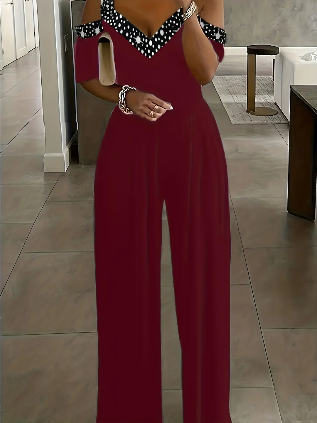 Women Wide-Leg Jumpsuit Black Summer Stylish One-Piece Dress