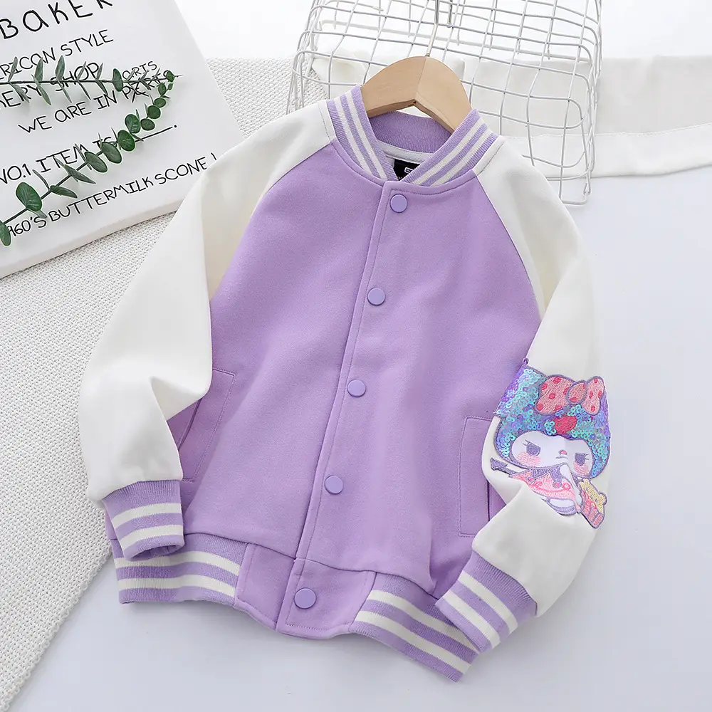 Kids Baseball Jumpsuits Colorblock Cartoon Patches 110cm