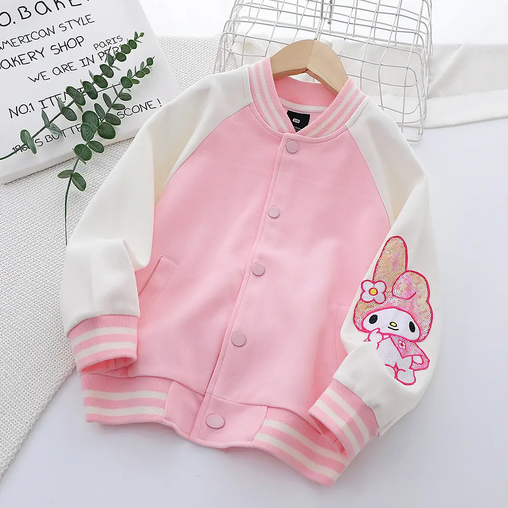 Kids Baseball Jumpsuits Colorblock Cartoon Patches 110cm