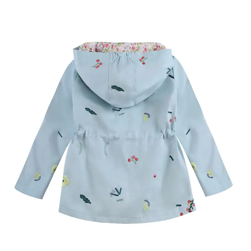 Pink Hooded Windbreaker for Girls Spring Wear
