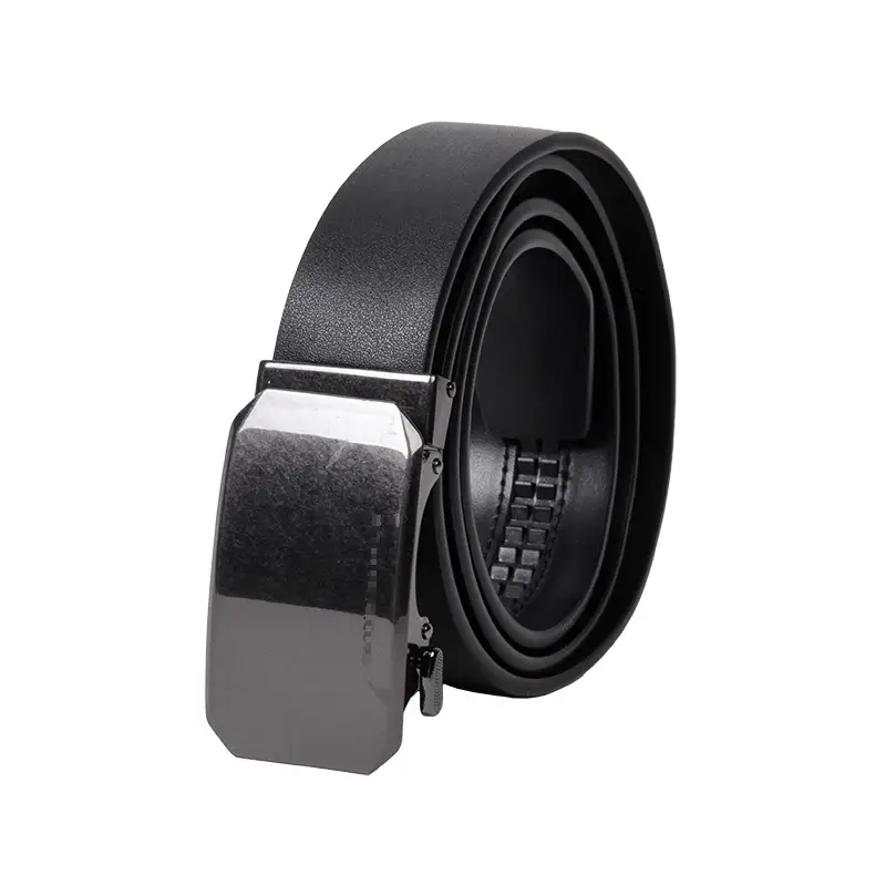 Men Black Automatic Buckle Belt Business Casual