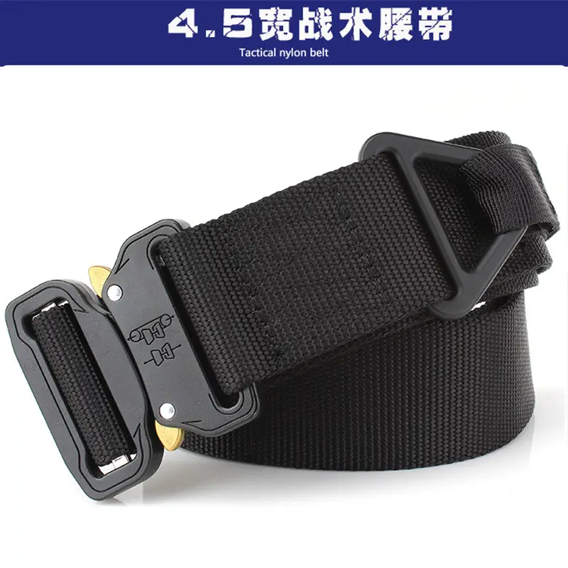 Men Tactical Nylon Belt Black Quick Dry Outdoor