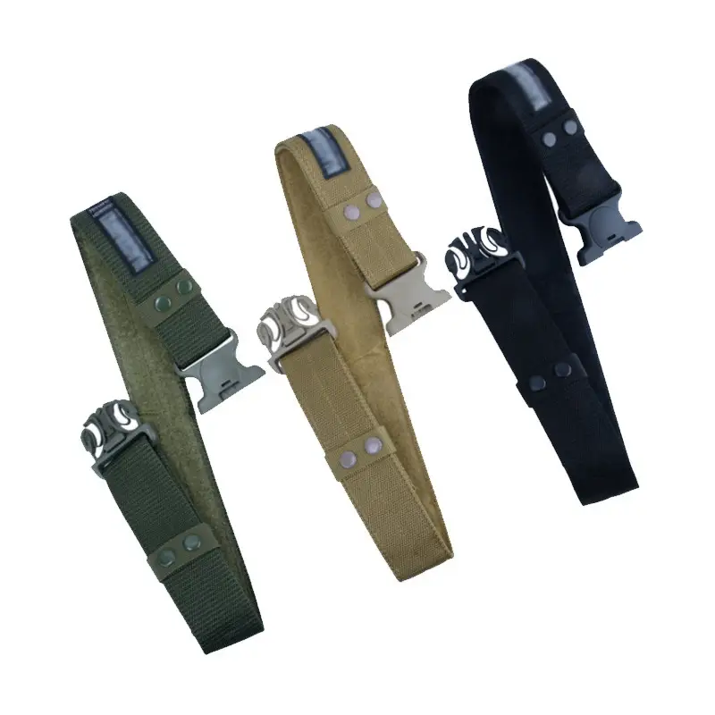 Men Tactical Adjustable Elastic Belt Khaki Black Green