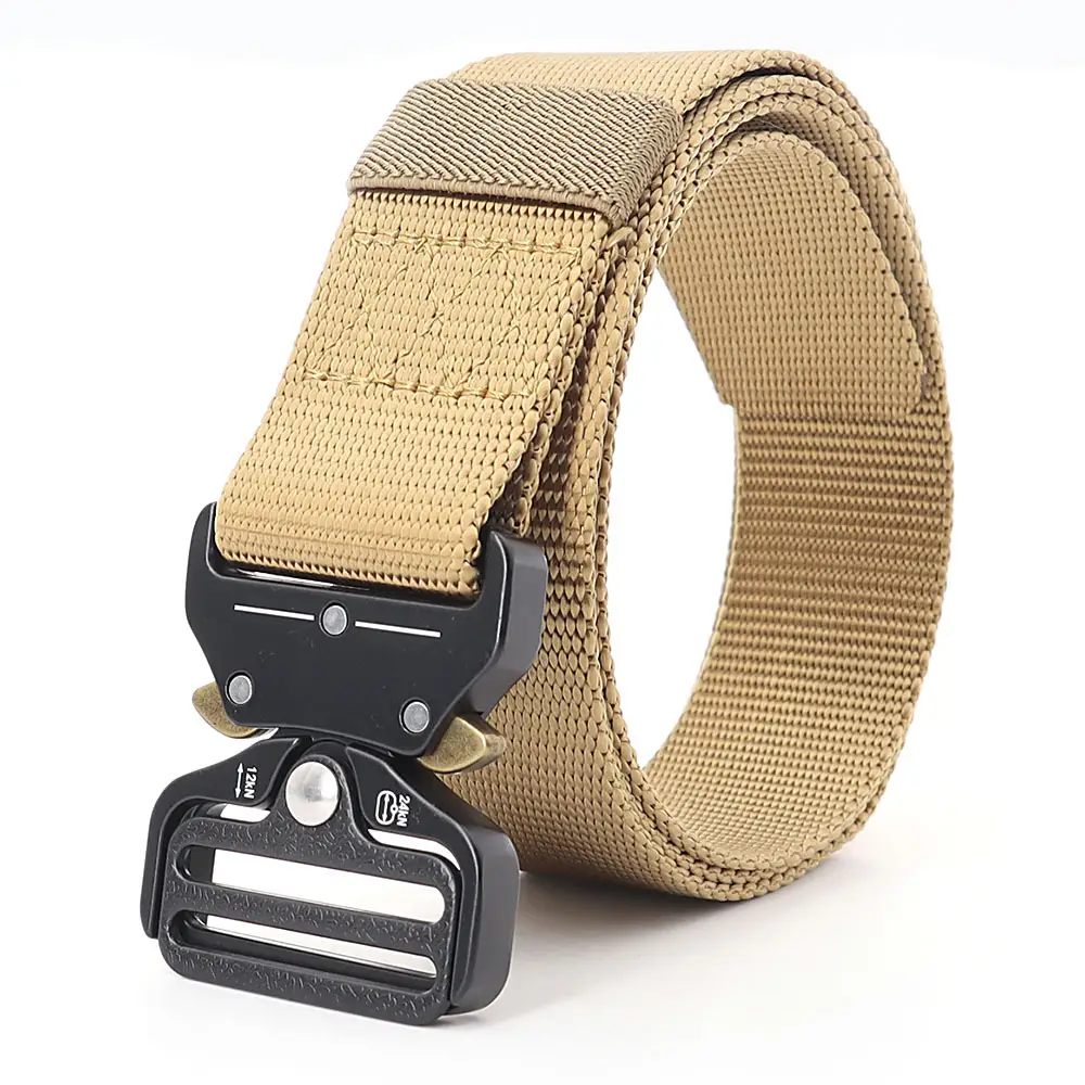 Men Tactical Camo Nylon Belt with Quick Release Buckle