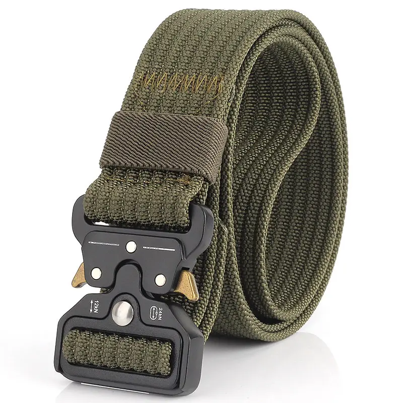 Men Nylon Cobra Buckle Belt 125cm Outdoor Sports