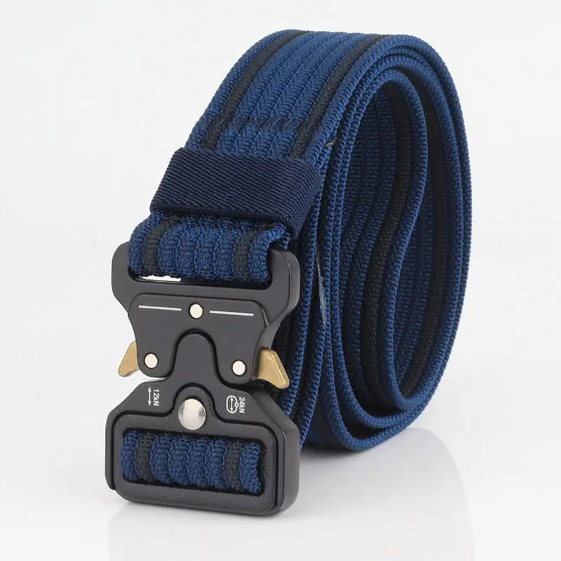 Men Quick Release Cobra Belt Blue Outdoor Sports