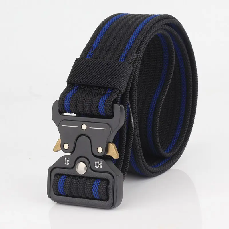 Men Quick Release Cobra Belt Blue Outdoor Sports