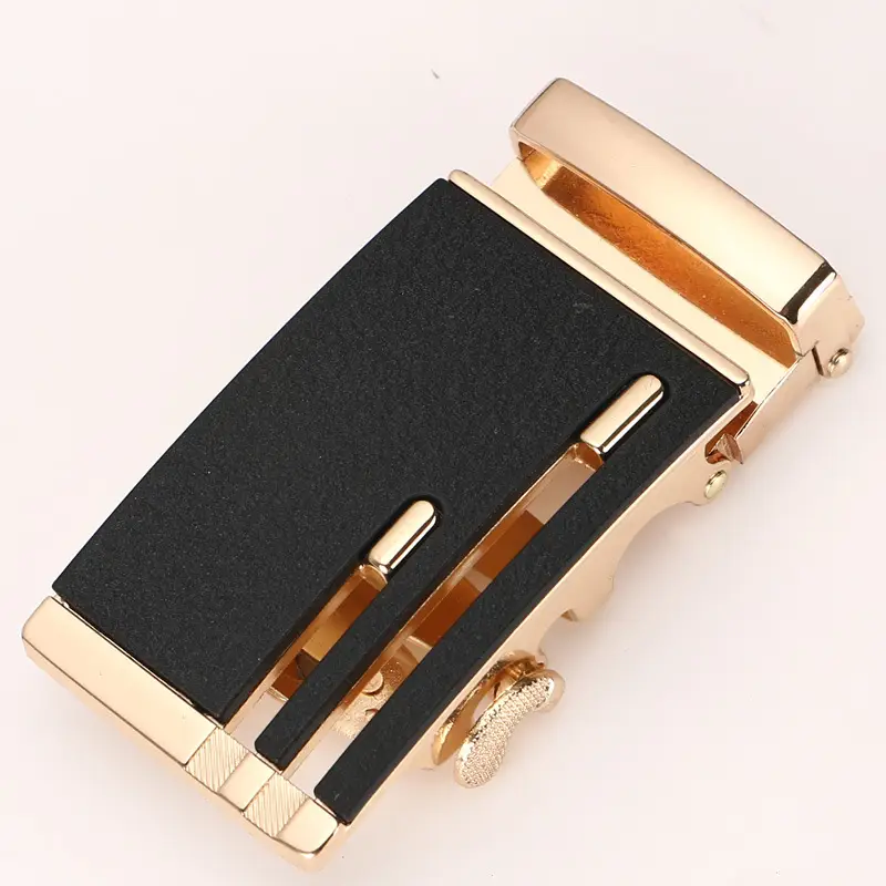 Men's 3.5CM Automatic Leather Belt Buckle Gold Silver