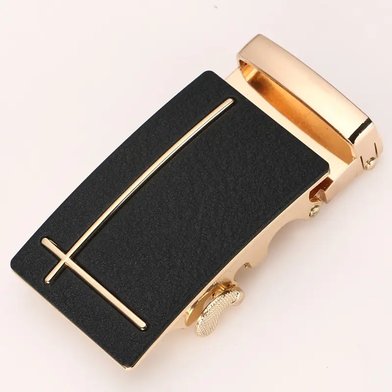 Men's 3.5CM Automatic Leather Belt Buckle Gold Silver