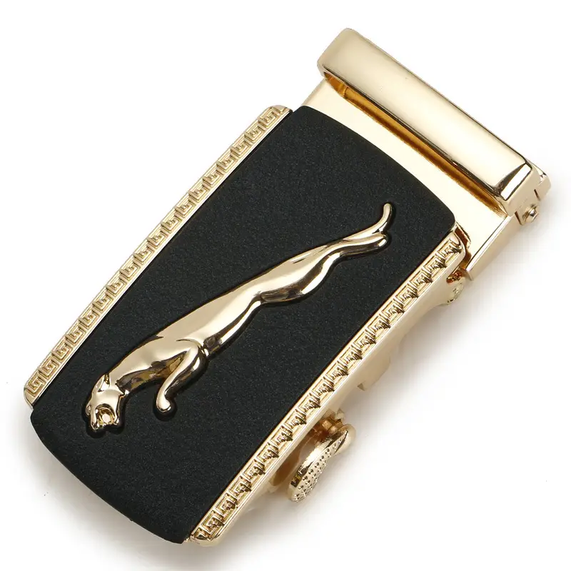 Men's 3.5CM Automatic Leather Belt Buckle Gold Silver