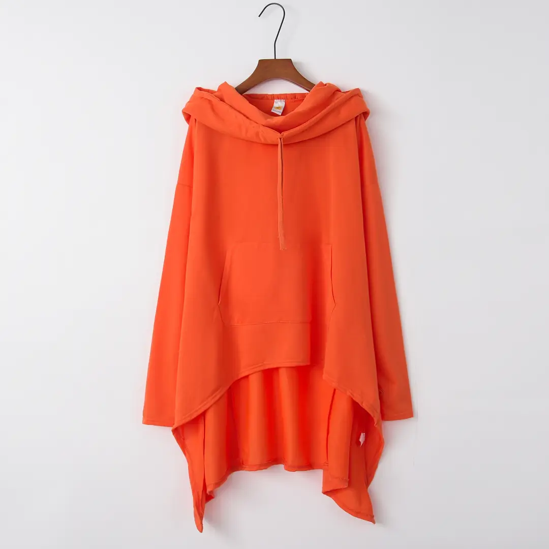Women Hooded Vest Green Asymmetric Winter Wear