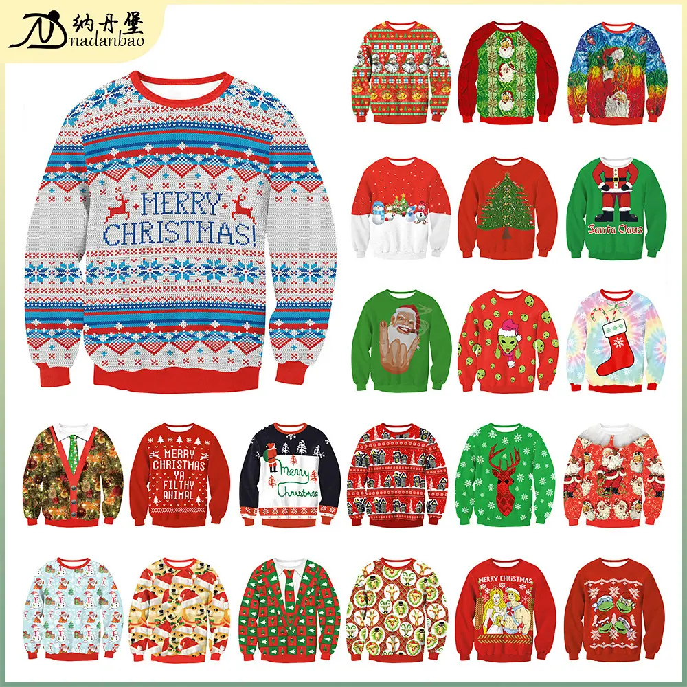 2024 Women's Christmas Ugly Sweater Loose Plus Size