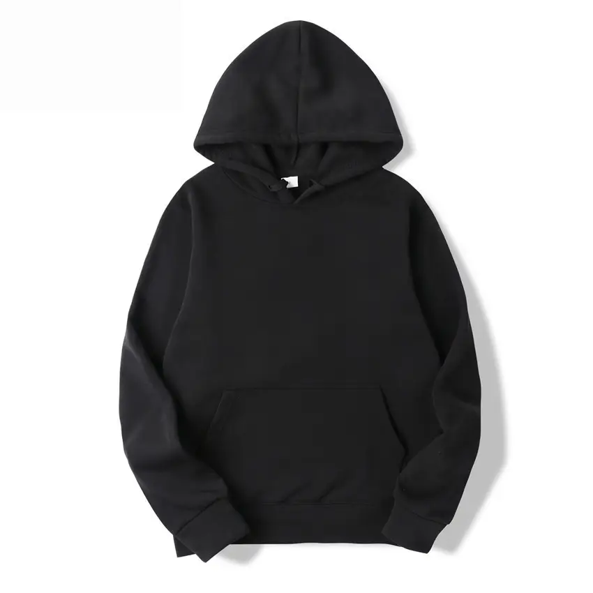 Customizable Men Women Hoodies Solid Color Long Sleeve Pocket Pullover