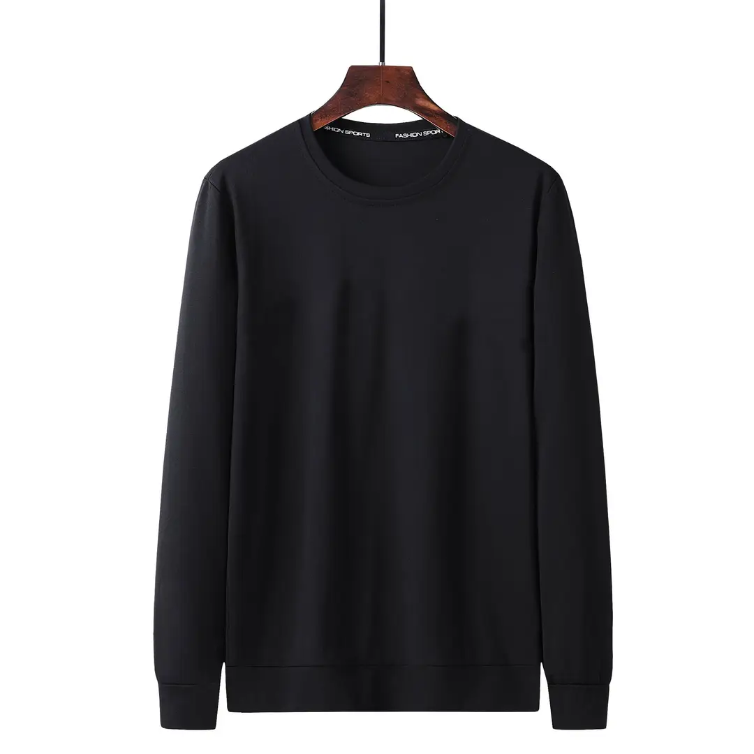 Men's Long Sleeve Crewneck Sweatshirt Autumn Casual White