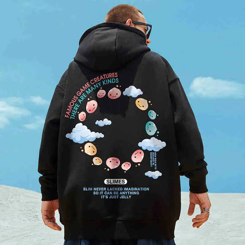 Men Black Velvet Hoodie with Space Print Large Size