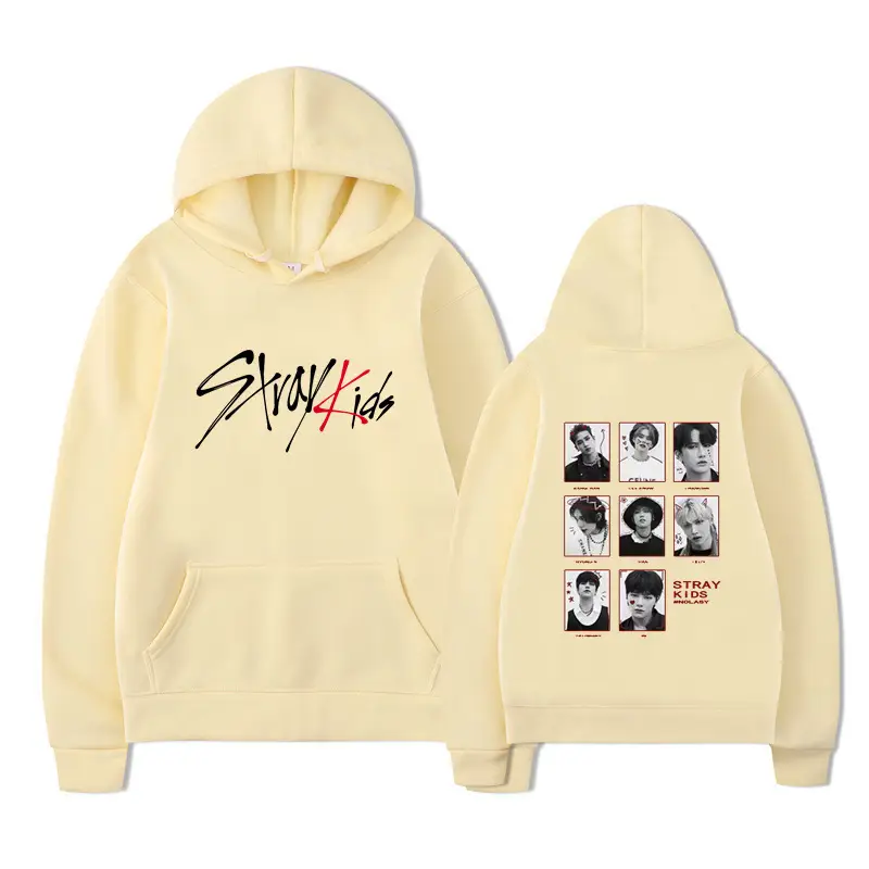StrayKids Hoodie Black Loose Fit Winter