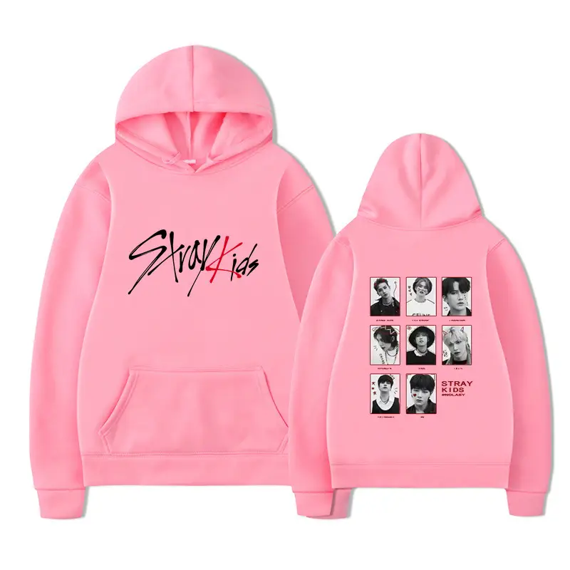 StrayKids Hoodie Black Loose Fit Winter