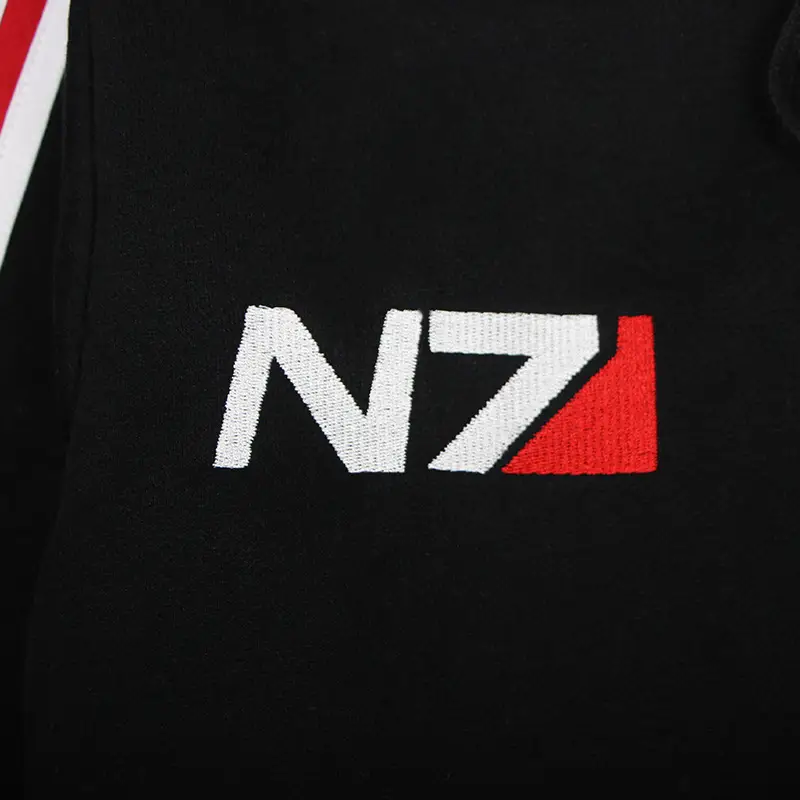 N7 Mass Effect Hoodie Black Velvet Men Women Autumn Winter
