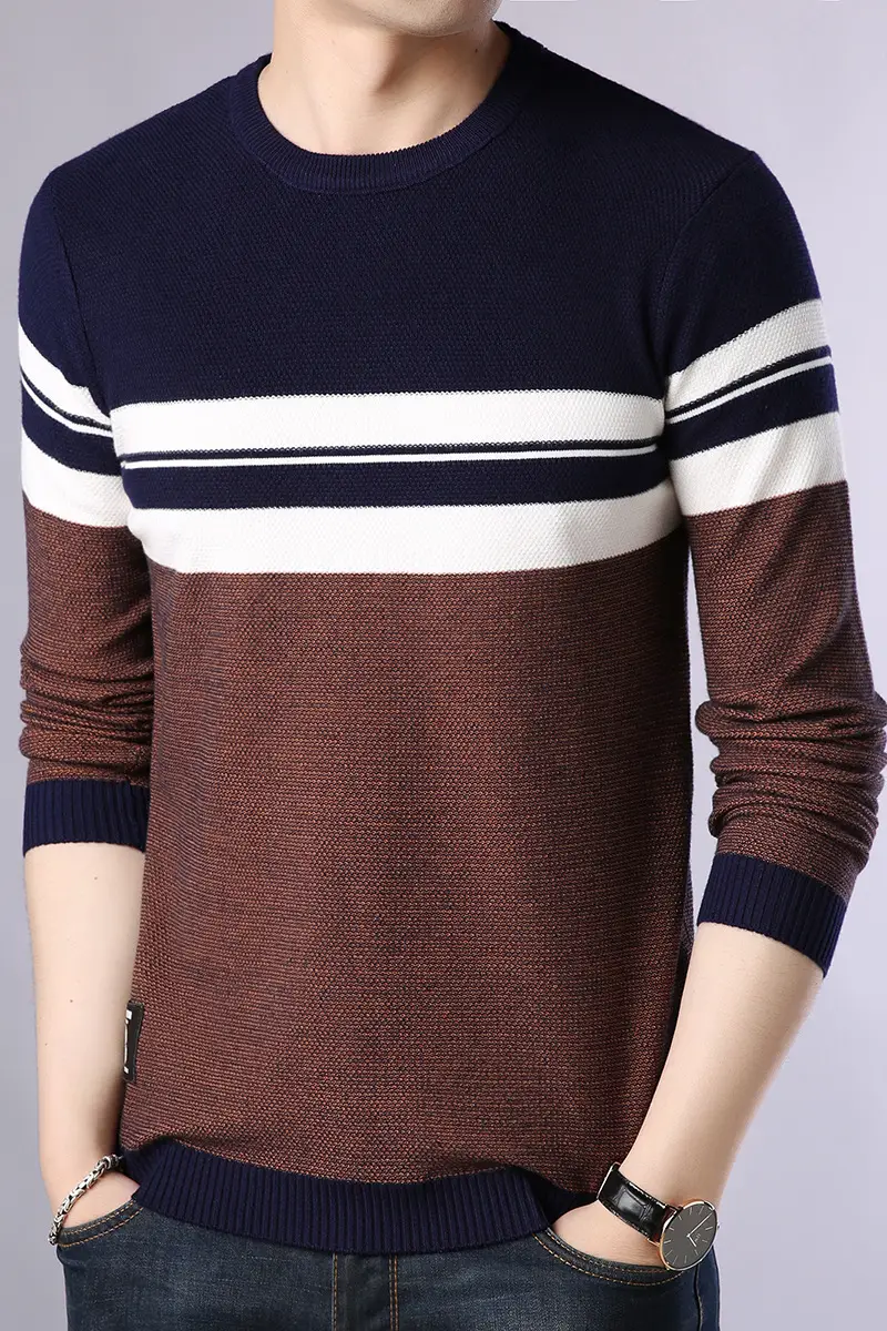 Men Slim Fit Korean Sweater Black Spring