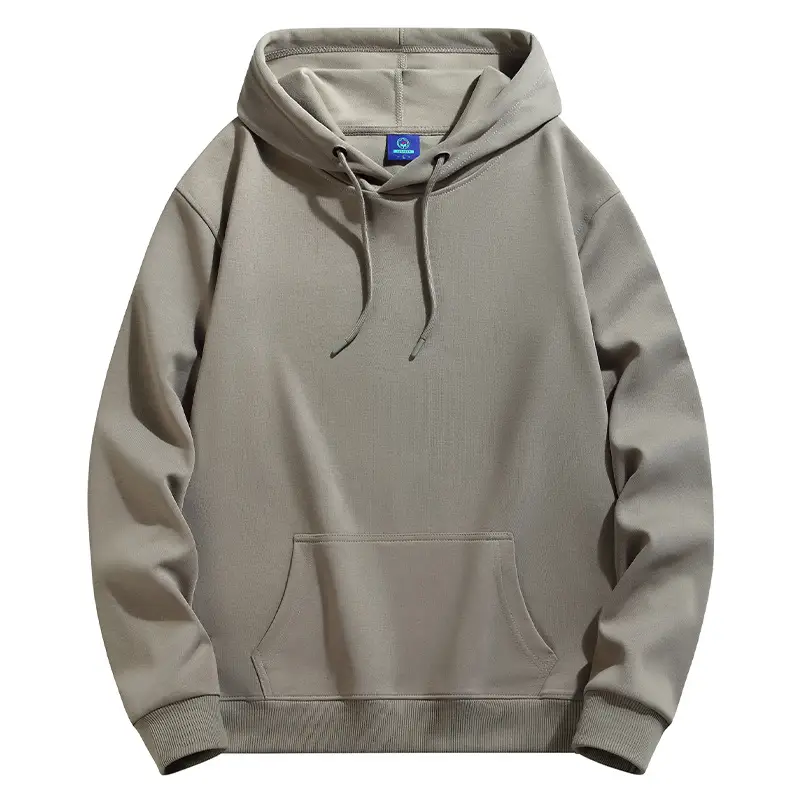 Men Women Hoodie Sweatshirt Cotton Blend Solid Color Casual Wear