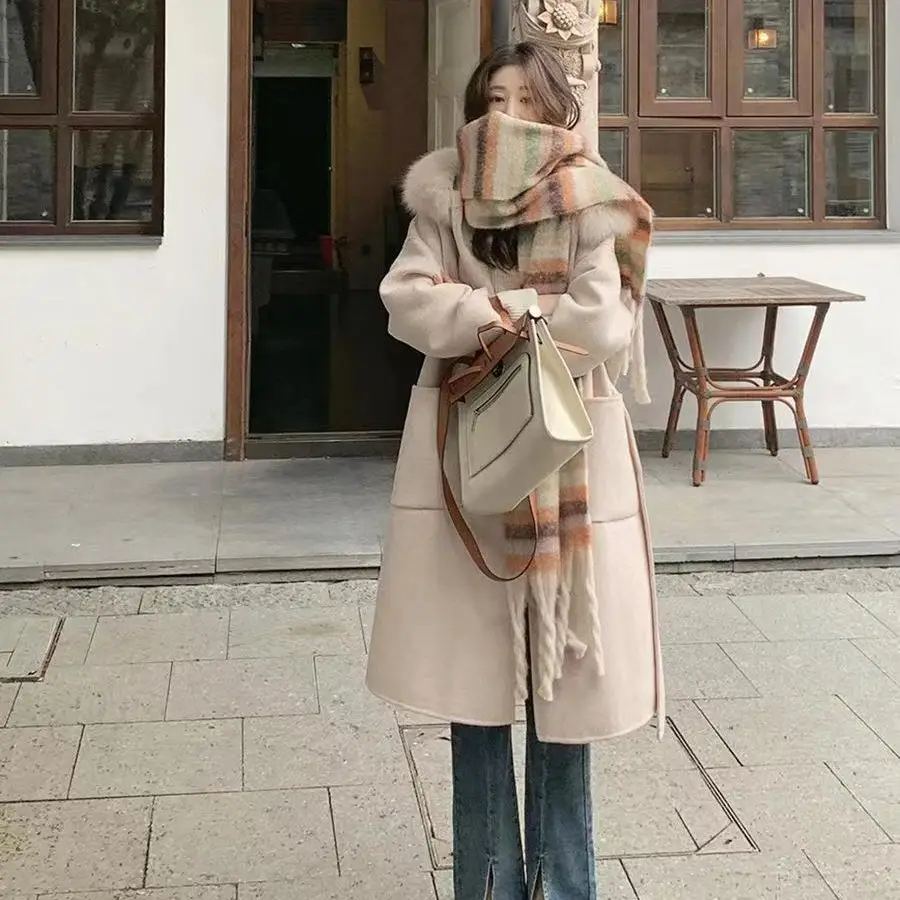 Women Mohair Rainbow Plaid Scarf Winter Warm Thickened
