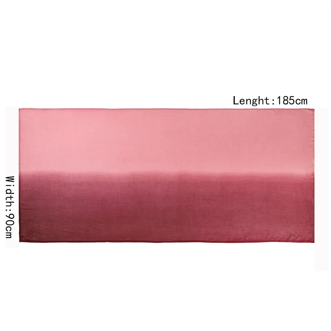 Women's Gradient Cotton Hijab Scarf Breathable Modal