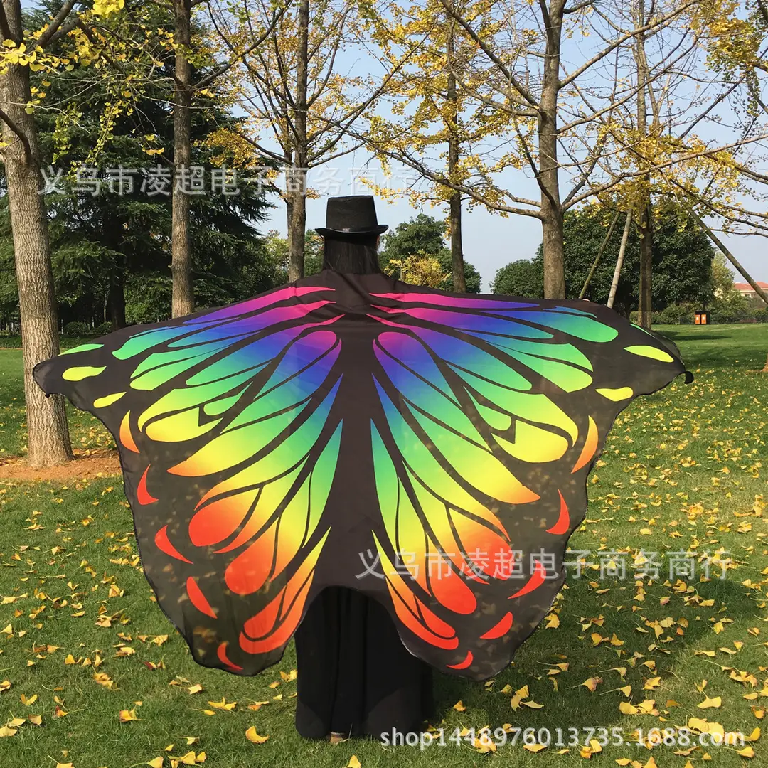 Butterfly Cloak Shawl Rainbow Wings Fashion Accessory