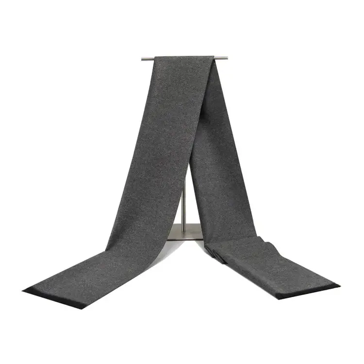Men's Winter Warm Solid Color Scarf Gray Black