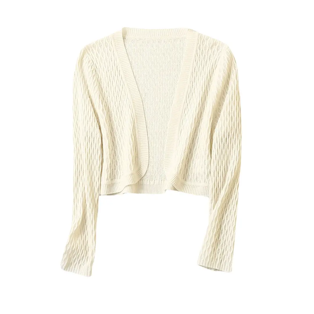 Women Silk Cardigan Black Small Size
