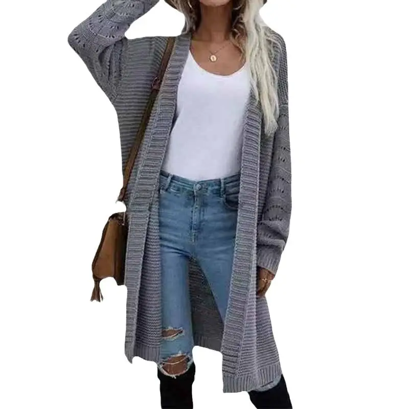 Women Long Knitted Cardigan Autumn Casual Sweater