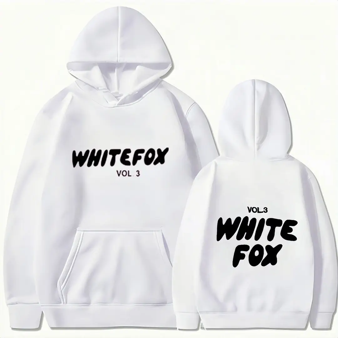 Women Black Hoodie White Fox Vol 3 Winter Sweater