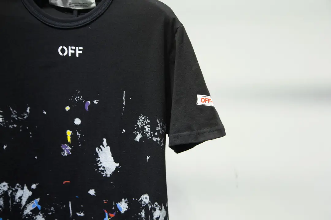 Women Black Splash Ink T-Shirt Summer Casual Streetwear
