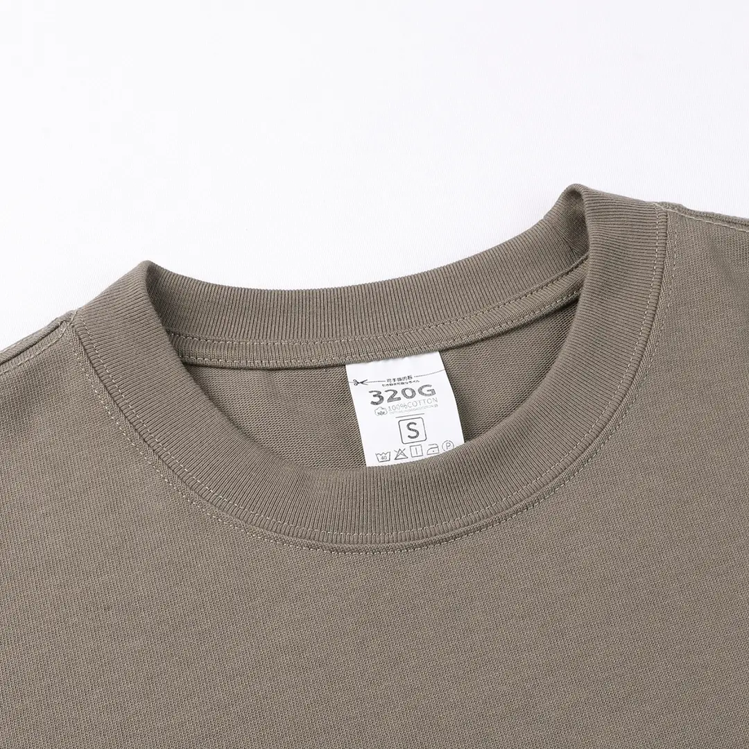 320G Heavy Cotton Loose T-Shirt Women Earth Tone