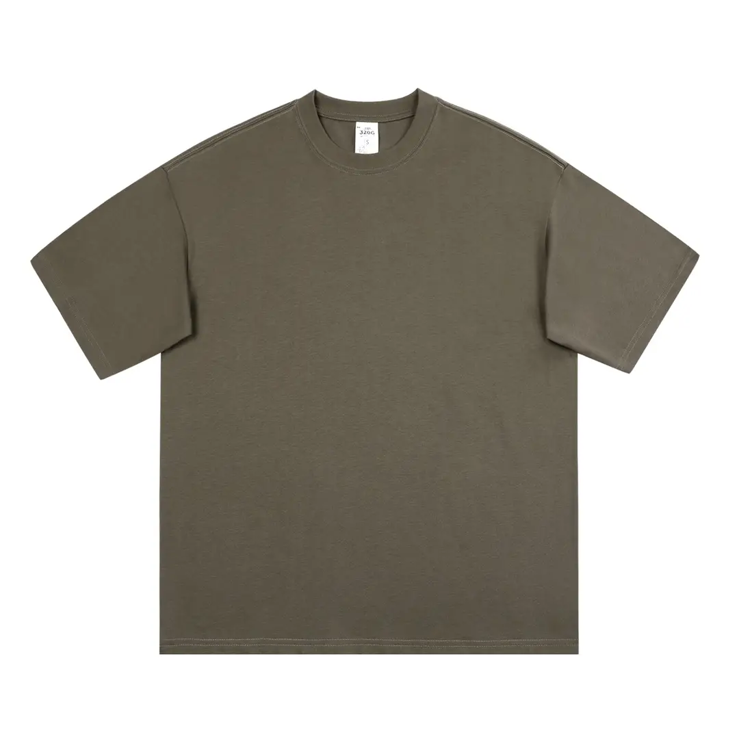320G Heavy Cotton Loose T-Shirt Women Earth Tone