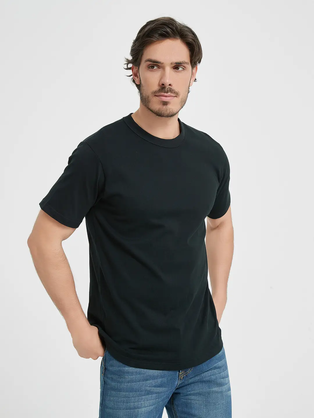 Men's Heavy Cotton T-Shirt Loose Fit White